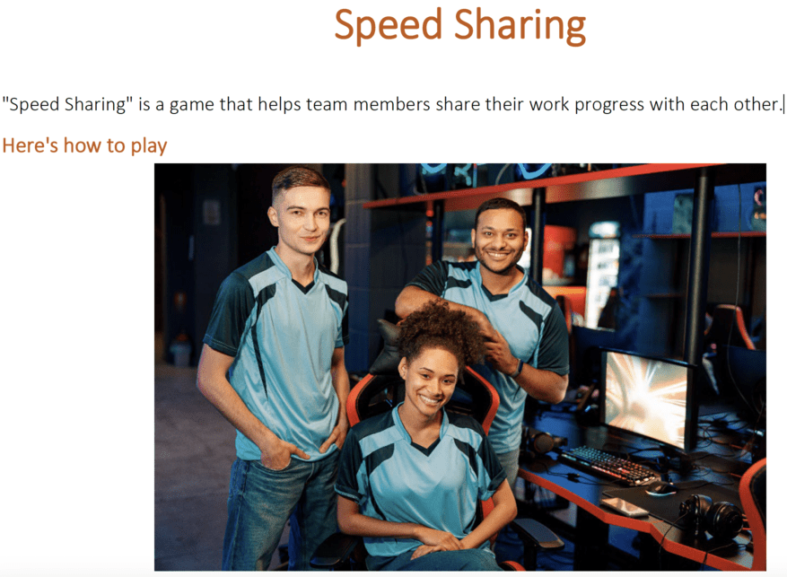 Speed Sharing Game